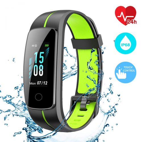  CHEREEKI Fitness Armband mit Pulsmesser, Fitness Tracker IP68 Wasserdichter Smart Watch Aktivitatstracker Schrittzahler Uhr Sportuhr 14 Trainingsmodi Musiksteuerung Stoppuhr fuer Da