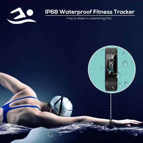  Fitness Armband, CHEREEKI Fitness Tracker mit Pulsmesser IP68 Wasserdicht