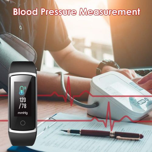  CHEREEKI Fitness Tracker, Heart Rate Monitor Activity Tracker with Blood Pressure Sleep Monitor 14 Sports Tracking, Color Screen IP68 Waterproof, Fitness Watch Step Calorie Counter