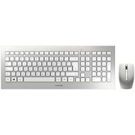 [아마존베스트]CHERRY DW 8000 RF Wireless QWERTZ German Silver, White Keyboard (Standard, Wireless, RF Wireless, QWERTZ, Silver, White, Mouse Included)