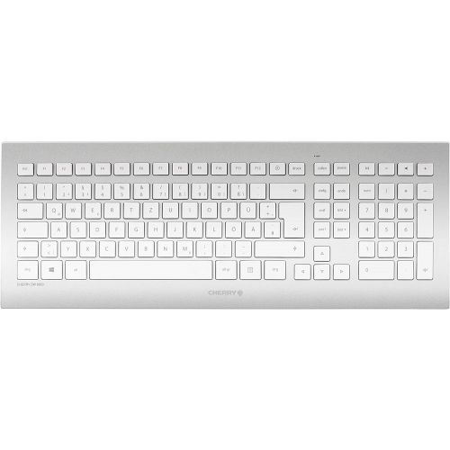  [아마존베스트]CHERRY DW 8000 RF Wireless QWERTZ German Silver, White Keyboard (Standard, Wireless, RF Wireless, QWERTZ, Silver, White, Mouse Included)