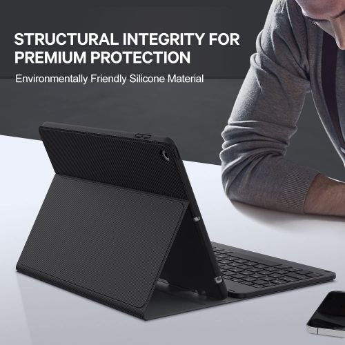  [아마존베스트]CHESONA Keyboard Case for iPad 8th Generation (2020)/7th Gen (2019) 10.2 Inch, Detachable Wireless with Pencil Holder Stand Folio Keyboard Cover for New iPad 8th Gen/7th Gen 10.2”, Black