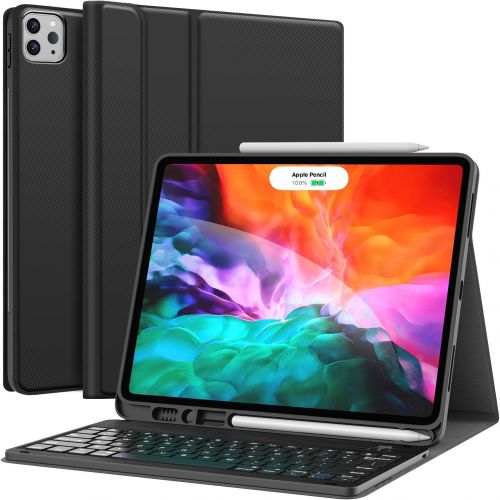  [아마존베스트]CHESONA Keyboard Case for iPad Pro 12.9 2020 4th Generation, iPad Pro 12.9 Case with Keyboard 3rd Generation 2018 - Wireless Detachable - with Pencil Holder - iPad Pro 12.9 inch Keyboard C