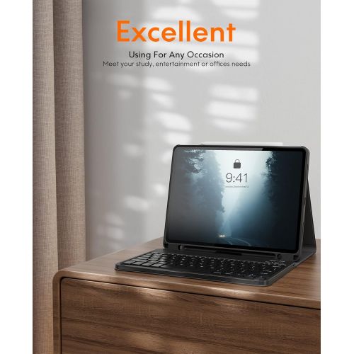 [아마존베스트]CHESONA Keyboard Case for iPad Pro 11 2020 (2nd Generation), iPad Pro 11 Case with Keyboard 2018 - Wireless Detachable - with Pencil Holder - Flip Stand Cover - iPad Pro 11 inch Keyboard f