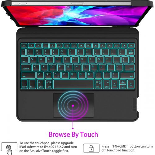  [아마존베스트]CHESONA iPad Air 4 Case with Keyboard, iPad Pro 11 Case 2020 with Keyboard, Touchpad - Backlight - Trackpad Smart Magic Keyboard for iPad Air 4th Generation 10.9 inch -11 inch iPad Pro (2n