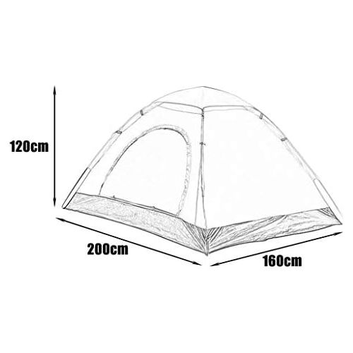  CHEXIAOcx CHEXIAO Outdoor-Zelt, Camping 2-3 Personen Reisen Wandern Camping Single Layer Zelt Fiberglas