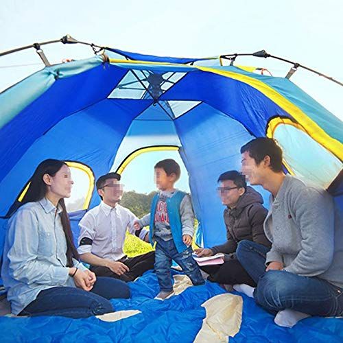  CHEXIAOcx CHEXIAO Outdoor-Zelt 4-5 Personen Sechseckiges Automatisches Mehrpersonen-Campingzelt-Hydraulikfeder-Einzelschicht Winddicht Und Regendicht