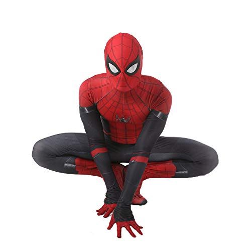  할로윈 용품CHGCHLCO Spider-Man Far From Home Costume Adult & Kid Unisex Spandex Halloween Red Cosplay Zentai Suit