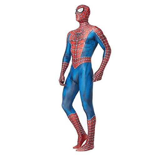  할로윈 용품CHGCHLCO The Amazing Spider-Man Peter Costume Adult & Kid Unisex Spandex Raimi Spiderman Halloween Cosplay Zentai Suit