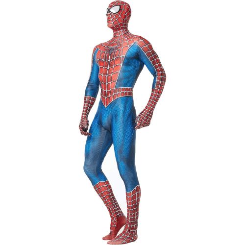  할로윈 용품CHGCHLCO The Amazing Spider-Man Peter Costume Adult & Kid Unisex Spandex Raimi Spiderman Halloween Cosplay Zentai Suit