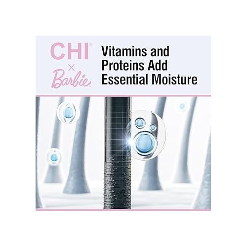  CHI x Barbie 44 Iron Guard Thermal Protection Spray, Nourishing Formula Helps Resist Heat Damage To Hair & Tame Frizz, Barbie Inspired Design, 8 Oz