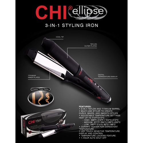  CHI Ellipse Tapered Hairstyling Wand