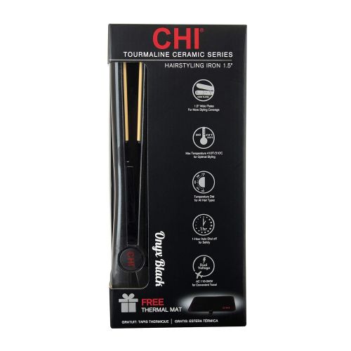  CHI Air Expert Classic Tourmaline Ceramic Hairstyling Iron, Onyx Black, 1.5 Inch