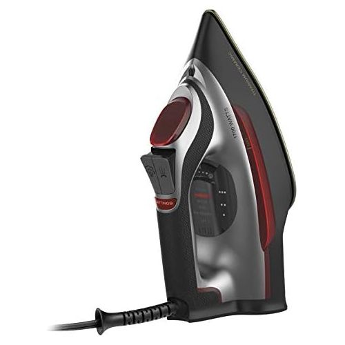  [아마존베스트]CHI Steam Iron for Clothes with Electronic Temperature Control, Titanium Infused Ceramic Soleplate, 1700 Watts, XL 10’ Cord, 3-Way Auto Shutoff, 300+ Holes, Professional Grade, Sil