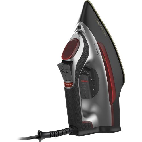  [아마존베스트]CHI Steam Iron for Clothes with Electronic Temperature Control, Titanium Infused Ceramic Soleplate, 1700 Watts, XL 10’ Cord, 3-Way Auto Shutoff, 300+ Holes, Professional Grade, Sil