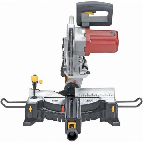  [아마존베스트]CHICAGO ELECTRIC 10 Inch Sliding Compound Miter Saw with 45 Degree Bevel and Dust Bag, Extension Bars and Table Clamp