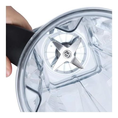  Blender Cup, 64oz Transparent Blender Container Cup Lid Blade Replacement Accessories Kit Fit for Vitamix
