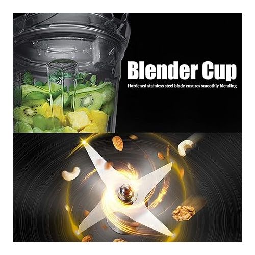  Blender Cup, 64oz Transparent Blender Container Cup Lid Blade Replacement Accessories Kit Fit for Vitamix