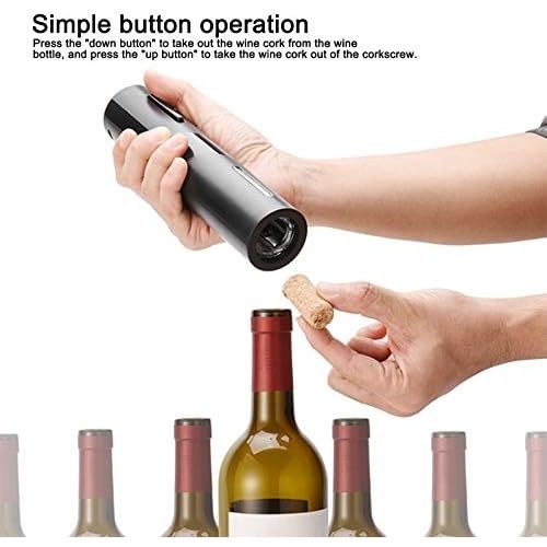  [아마존베스트]CHICIRIS Electric Wine Bottle Opener, LED Light USB Rechargeable Automatic Bottle Opening Tool with Aluminium Foil Cutter, Portable Beer Can Lid Opener Tool for Home Hotel Campin