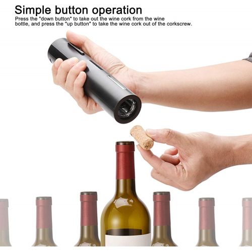  [아마존베스트]CHICIRIS Electric Wine Bottle Opener, LED Light USB Rechargeable Automatic Bottle Opening Tool with Aluminium Foil Cutter, Portable Beer Can Lid Opener Tool for Home Hotel Campin