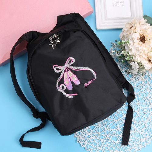  CHICTRY Kids Girls Ballet Shoes Embroidered Dance Shoulder Bag Dancing School Ballet Gym Backpack