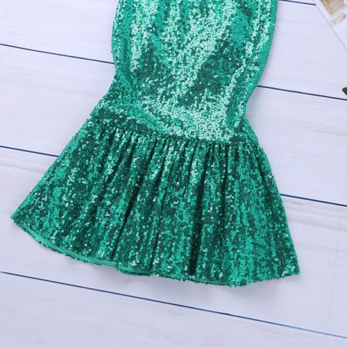  CHICTRY Toddler Girls Fancy Mermaid Costume Halloween Sequins Tutu Skirt Tails Dress up