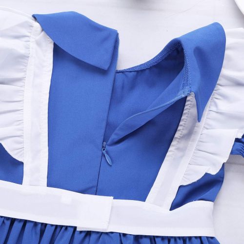  CHICTRY Princess Wonderland Cosplay Classic Blue&White Apron Dress Costume for Baby Toddler Kids Girls