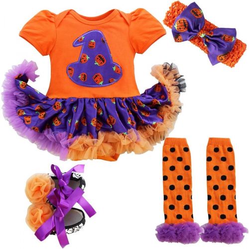  CHICTRY Infant Baby Girls 1st Halloween/Christmas Costume Princess Tutu Dress Romper Outfit Set