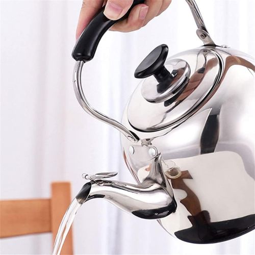  CHLDDHC 2L Kettle Induction Stainless Steel Kettle Whistle Kettle Coffee Pot Wood Handle Kettle For Kitchen Gas Stove Wood Stove