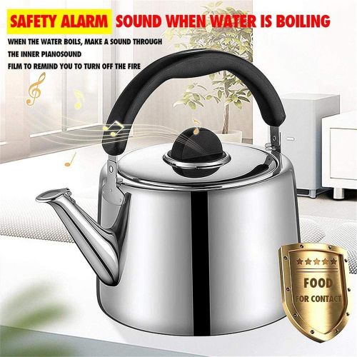  CHLDDHC Whistling Kettle, Stainless Steel Tea Kettle, Kettle With Whistling Tone, Kettle Induction for All Gas Stoves, Wood Stoves