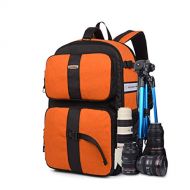 CHNG Multi-Functional Camera Backpack Video Digital DSLR Bag Waterproof Outdoor Camera Photo Bag Case for Nikonfor CanonDSLR,Orange