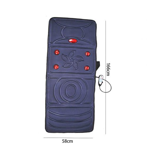  CHNG Full Body Massager Mat Mattress/with Heat Hot Compress Vibration and 9 Vibrating Motors for Neck Lower Back Lumbar Leg for Muscle Pain Relief,3 Adjustable Speed,Blue