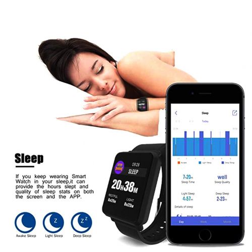  CHNG Fitness Activity Tracker Color Screen,Waterproof Tracker Sleep Monitoring with 8 Sports Modes Pedometer Heart Rate Blood Pressure Monitor,Step Calorie Counter for Kids Men Women