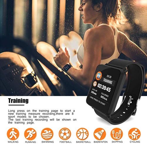  CHNG Fitness Activity Tracker Color Screen,Waterproof Tracker Sleep Monitoring with 8 Sports Modes Pedometer Heart Rate Blood Pressure Monitor,Step Calorie Counter for Kids Men Women