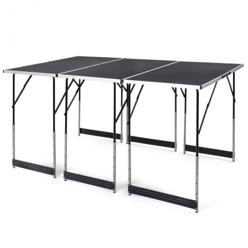  CHOOSEandBUY 3 pcs Folding Height Adjustable Camping Picnic Table Set New Perfect Beautiful Classic Elegant Useful