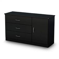 Modern 3-Drawer Dresser Wardrobe Chest with Storage Shelf in Black New Sturdy Classic Elegant Furniture CHOOSEandBUY