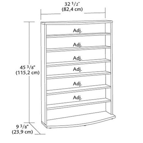  CHOOSEandBUY Contemporary 6-Shelf Bookcase Multimedia Storage Rack Tower in Cinnamon Cherry Finish Bookcase Storage Shelf Bookshelf Wood