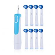 CHOUHOC Electric Toothbrush Electric Sonic Rotating Operated Rechargeable AA Battery 1 Brush 8 Heads