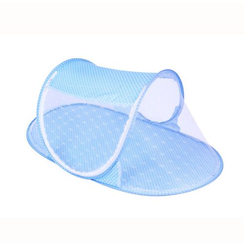  CHRISLZ Ultra Thin Summer Mosquito Net for Children,Portable Folding Baby Travel Bed Crib Baby Cots Newborn Foldable Crib (Pink-Thin)