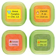 [아마존베스트]CHUBBIEE Baby Food Labels, Removable Write-On Date Labels for Food Storage Containers & Baby Bottles,...