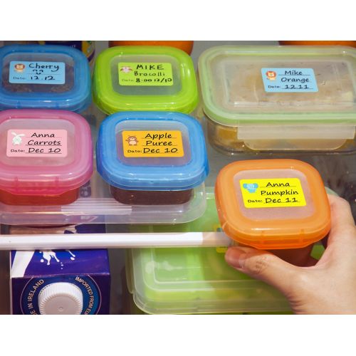  [아마존베스트]CHUBBIEE Baby Food Labels, Removable Write-On Date Labels for Food Storage Containers & Baby Bottles,...