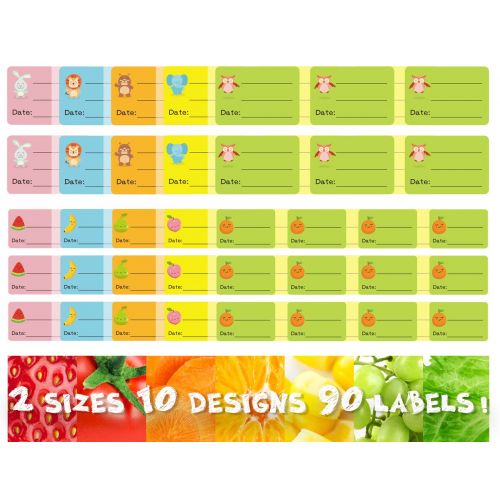  [아마존베스트]CHUBBIEE Baby Food Labels, Removable Write-On Date Labels for Food Storage Containers & Baby Bottles,...