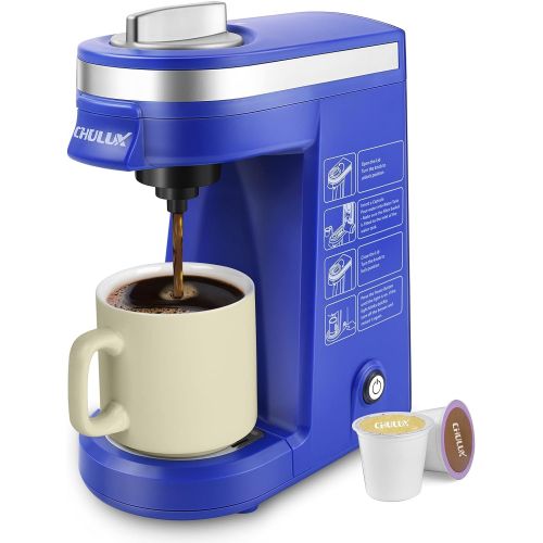  CHULUX Coffee Maker Machine,Single Cup Pod Coffee Brewer with Quick Brew Technology,Blue