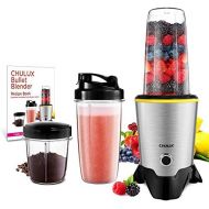 CHULUX Smoothie Bullet Blender Maker, 1000W High Speed Coffee Grinder with Blending and Grinding Blades, Tritan 35+15 OZ Travel Bottles for Shakes, Frozen Fruit, Baby Food,Spices,L