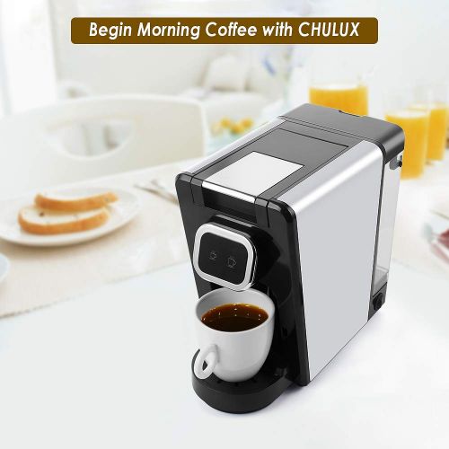  CHULUX Single Pod Coffee Brewer Maker for Capsule or Ground Coffee,27 Ounce Detechable Water Tank,1150Watts,Upgrade