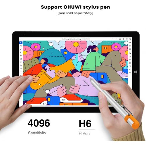  CHUWI Hi10 X Tablet PC, 10.1 Touchscreen 1920x1200P (6GB RAM 128GB Storage) Intel N4120 Processor, 2-in-1 Convertible, 5MP and 2MP Cameras, Windows 10