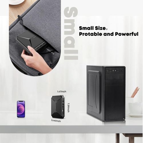  [아마존베스트]CHUWI HeroBox Windows 10 Mini PC,Intel Gemini-Lake N4100 Quad-Core Processor,8GB DDR4 256GB SSD,Expandable 2TB 2.5 Inch HDD,1TB SSD with 2.4GHz/5GHz Dual WiFi 1000Mbps/BT4.2