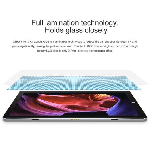  CHUWI ChuwiUSA HI10 Air Tablet,10.1 inch Intel Cherry Trail X5 Tablet PC, 4GB+64GB Windows 10 OS, WiFi, BT4.0,2K Resolution Screen Tablet PC