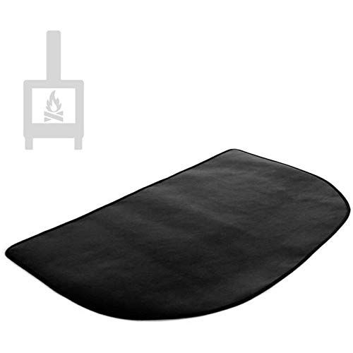  CHUWUJU Fireproof Fireplace Hearth Rug,Fire Resistent Under The Grill Protective Deck and Patio Mat,Fiberglass Fireplace Area Rug Non Slip Mat(S/M/L)