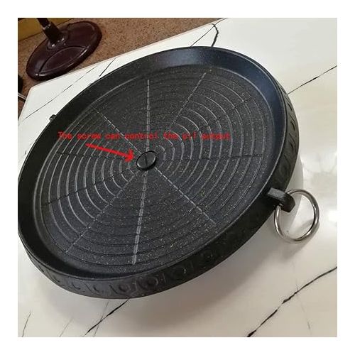  Korean Style BBQ Grill Pan with Maifan Coated Surface Non-stick Smokeless Barbecue Plate for Indoor Outdoor Grilling